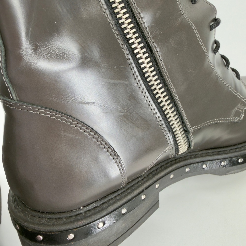 Barney's New York Taupe Lace Up Combat Boots Size 35 - Picture 8 of 8
